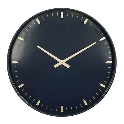 Black Glass Contemporary Wall Clock, 20" x 20" x 3"