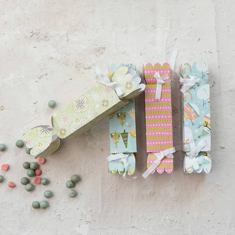 Hello Honey® Candy-Shaped Gift Box Set with Christmas Pattern & Ribbon Ties