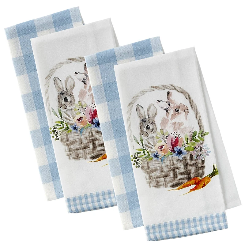 DII® Easter Bunny Basics Dish Towels, 4ct.