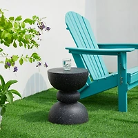 Glitzhome® 17.5" Multifunctional Faux Terrazzo Garden Stool