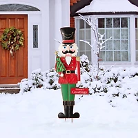 Glitzhome® 3ft. Metal Nutcracker Yard Stake