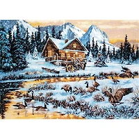 Luca-s Geese On The Stream Counted Cross Stitch Kit