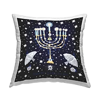 Stupell Industries Happy Hanukkah Menorah Pillow