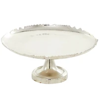 CosmoLiving by Cosmopolitan 13" Silver Aluminum Cake Stand