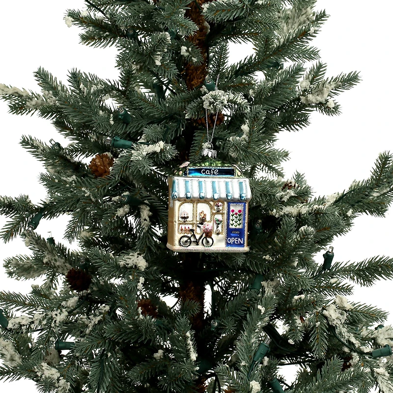 3.75" Village Cafe Glass Ornament by Ashland®