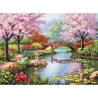 Dimensions® Gold Collection Japanese Garden Counted Cross Stitch Kit