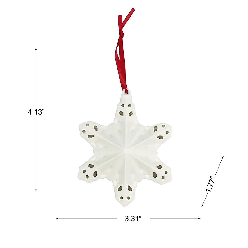 4.25" LED DIY Ceramic Snowflake Ornament by Make Market®