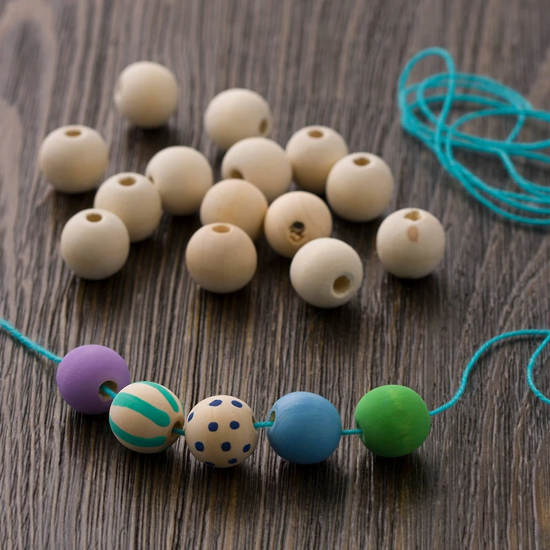 3/4" Round Wood Beads, 27ct. by Make Market®