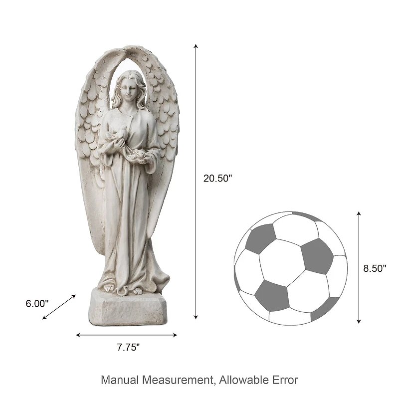 Glitzhome® 20.5" Standing Archangel Garden Statue