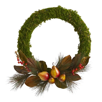 22" Pear, Magnolia & Moss Wreath