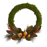 22" Pear, Magnolia & Moss Wreath