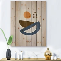 Designart - Abstract Sun Moon Geometric Print I