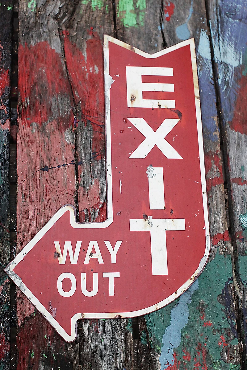 Hello Honey® Metal 'Exit' Sign