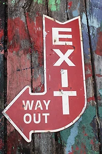 Hello Honey® Metal 'Exit' Sign