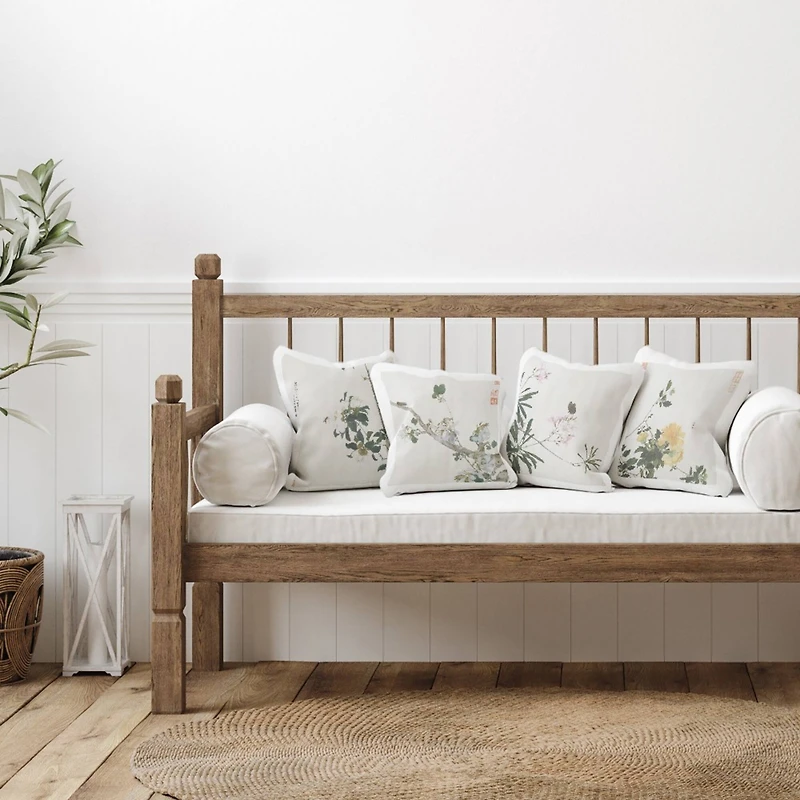 Stupell Industries Traditional Eastern Flowers Decorative Printed Throw Pillow Set