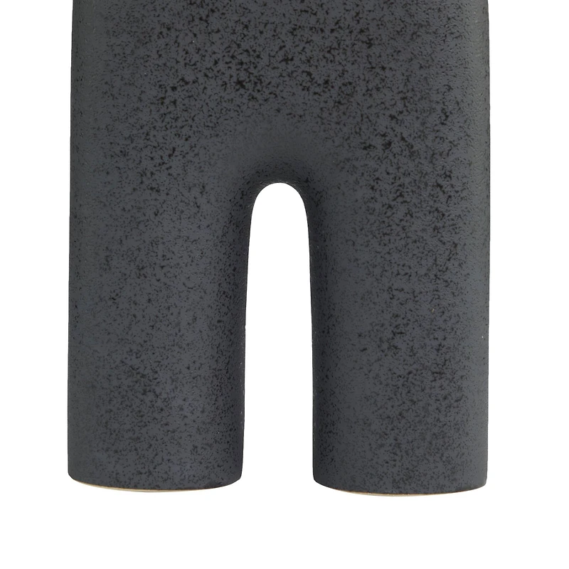 The Novogratz 13" Black Ceramic Arched Abstract Vase