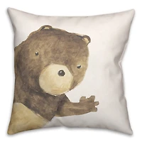 Hello Bear Waving 18" x 18" Indoor/Outdoor Pillow