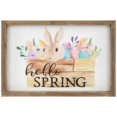 Hello Spring Framed Easter Wall Sign