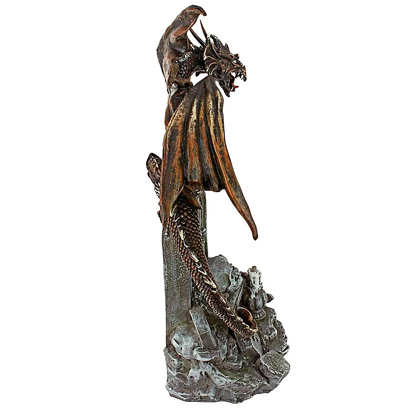 Design Toscano 13" Cruel Wing the Castle Graveyard Dragon Statue