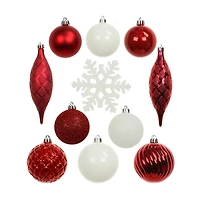 34 Pack Red & White Peppermint Lane Shatterproof Ornaments by Ashland®