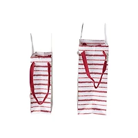 Hello Honey Compact Snowman & Christmas Tree Printed Paper Diecut Gift Bags, 2ct.