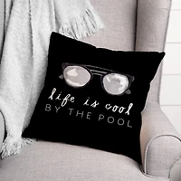 Life by the Pool Indoor/Outdoor Throw Pillow