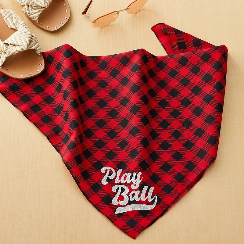 Red & Black Buffalo Checks Bandana by Make Market®