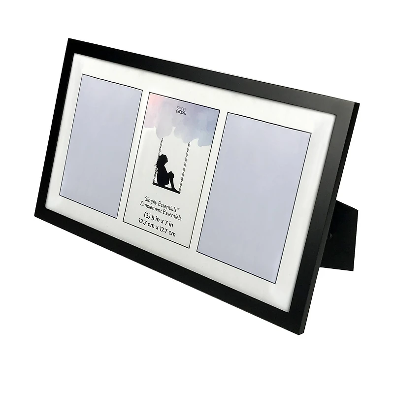 Simply Essentials™ 3 Opening Black Collage Frame with Mat by Studio Décor