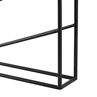 13" x 35" Black Metal Bottle Shape Wall Wine Rack