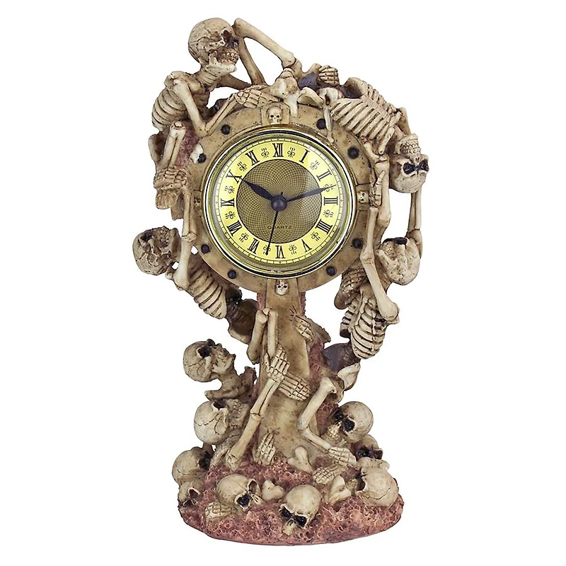 Design Toscano Skeleton Crew Sculptural Mantel Clock