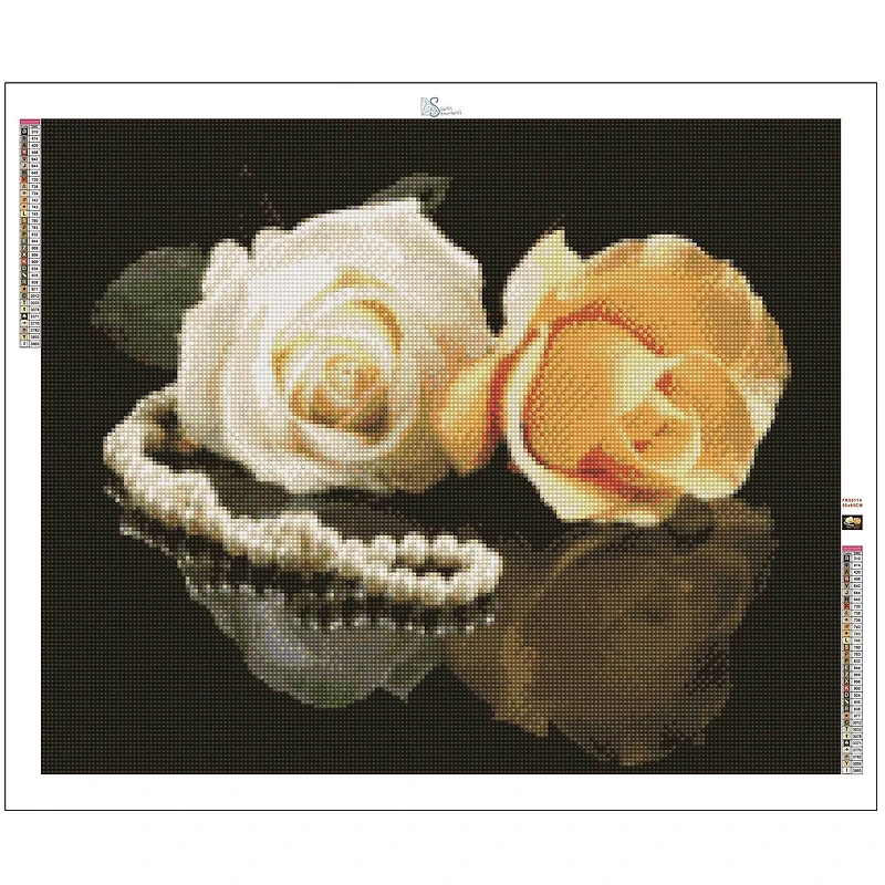 Sparkly Selections Roses on Glass Diamond Art Kit