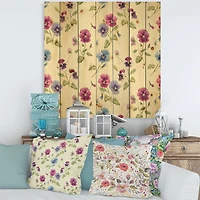 Designart - Pink and Blue Pansy Flowers I