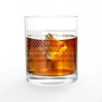 11oz. Pledge of Allegiance Whiskey Glass