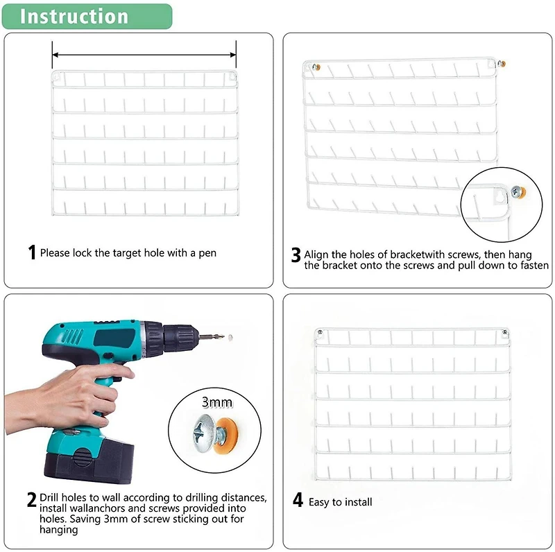 NEX™ White 54-Spool Metal Thread Rack, 2ct.