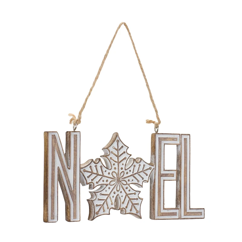 Joy & Noel Snowflake Ornament Set