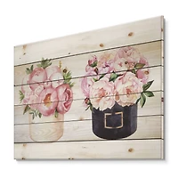 Designart - Flower Box With Peonies and Rose