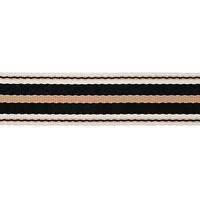 1.5" Black & Beige Stripes Belting Trim by Celebrate It®