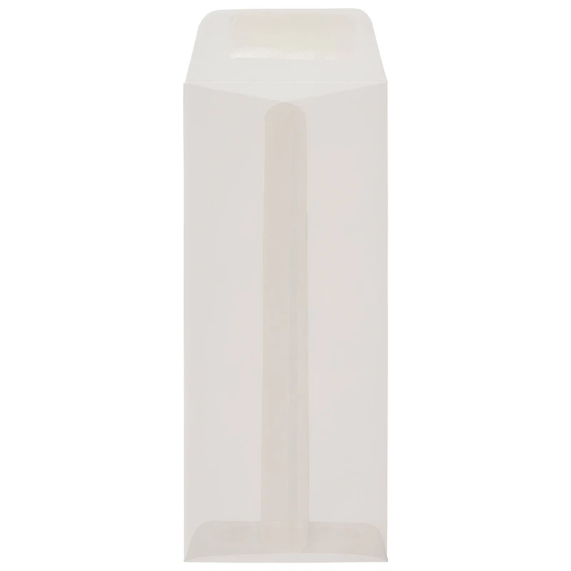 JAM Paper 4.125" x 9.5" Translucent Clear Vellum Envelopes