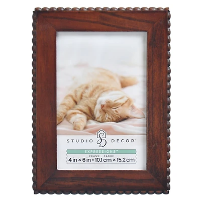 Expressions™ Brown Beaded Edge Frame by Studio Décor