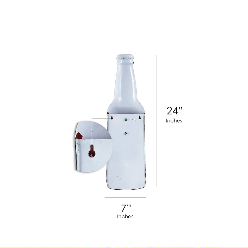 Cold Beer Wall Mounted Bottle Opener & Cap Catcher