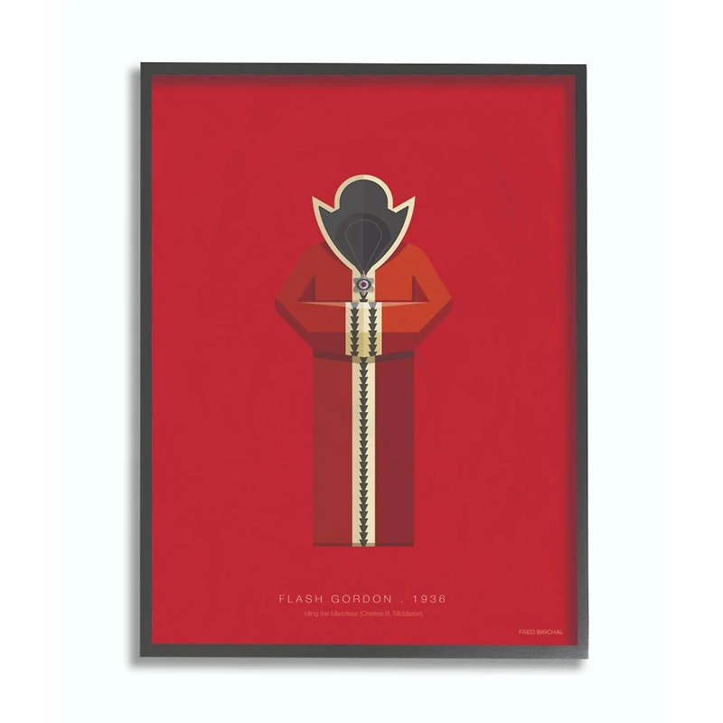 Stupell Industries Flash Gordon Fashion Design Wall Accent with Black Frame