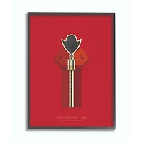 Stupell Industries Flash Gordon Fashion Design Wall Accent with Black Frame