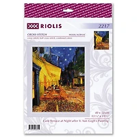 RIOLIS Cafe Terrace at Night Counted Cross Stitch Kit