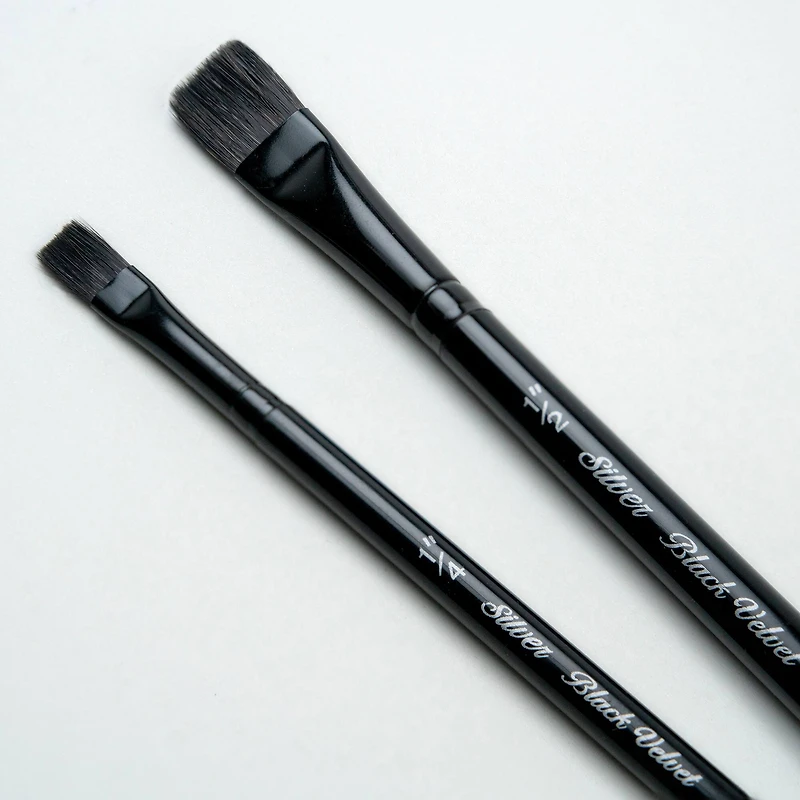 Silver Brush Limited Black Velvet® Square Wash Brushes Set