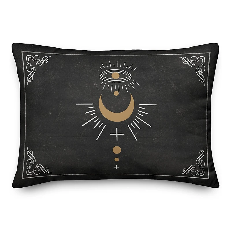 Eye Moon Boarder 2 14" x 20" Throw Pillow