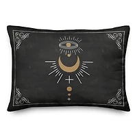 Eye Moon Boarder 2 14" x 20" Throw Pillow