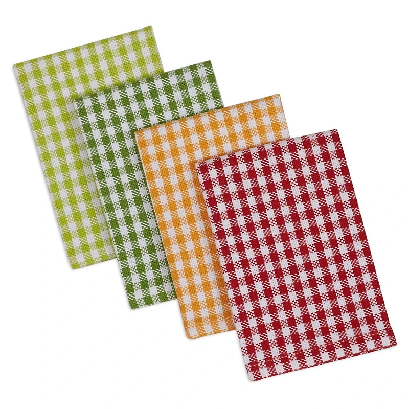 DII® Pea Patch Check Heavyweight Dishcloths, 4ct.