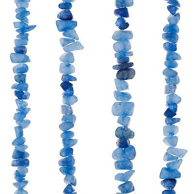 Blue Quartzite Stone Chip Beads, 8mm by Bead Landing™