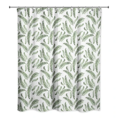 Green Fern Pattern 71" x 74" Shower Curtain