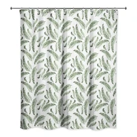 Green Fern Pattern 71" x 74" Shower Curtain